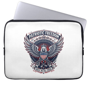 Patriotic Metal Wings Patriot Music Rock Metal Pat Laptop Sleeve