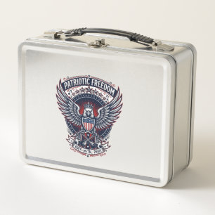 Patriotic Metal Wings Patriot Music Rock Metal Pat Lunch Box