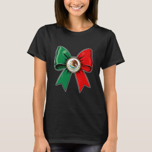Patriotic Mexican Heritage Coquette Bow Mexico Pri T-Shirt