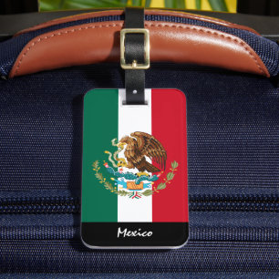 Patriotic Mexico Luggage Tags, Mexican Flag Tag