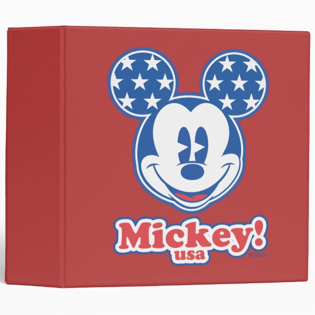 Patriotic Mickey Mouse 4 Binder (Front/Spine)