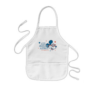 Patriotic Mickey Mouse All Smiles Ahead Kids Apron