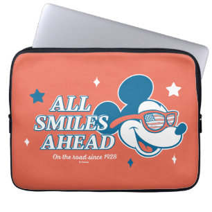 Patriotic Mickey Mouse All Smiles Ahead Laptop Sleeve