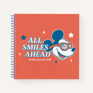 Patriotic Mickey Mouse All Smiles Ahead Notebook