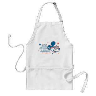 Patriotic Mickey Mouse All Smiles Ahead Standard Apron