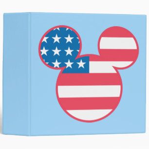 Patriotic Mickey Mouse American Flag Icon Binder
