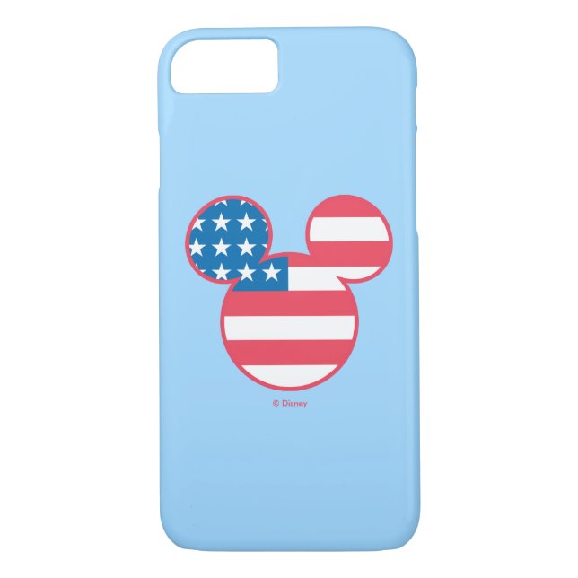 Patriotic Mickey Mouse American Flag Icon Case-Mate iPhone Case (Back)