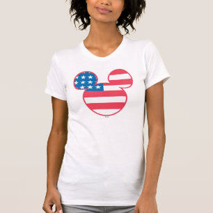 Patriotic Mickey Mouse American Flag Icon T-Shirt