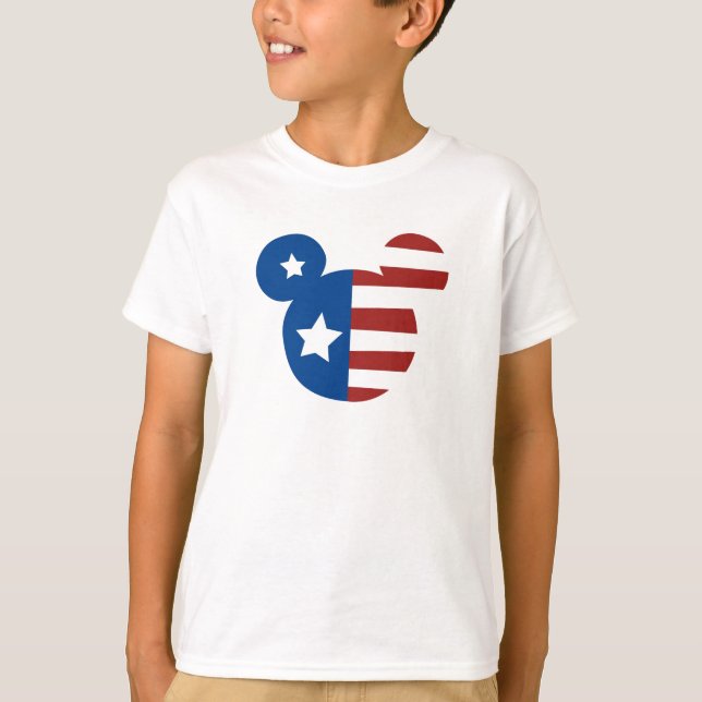 Patriotic Mickey Mouse American Flag T-Shirt (Front)
