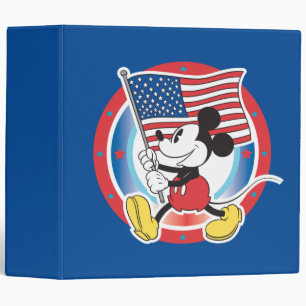 Patriotic Mickey Mouse Flag Design Binder