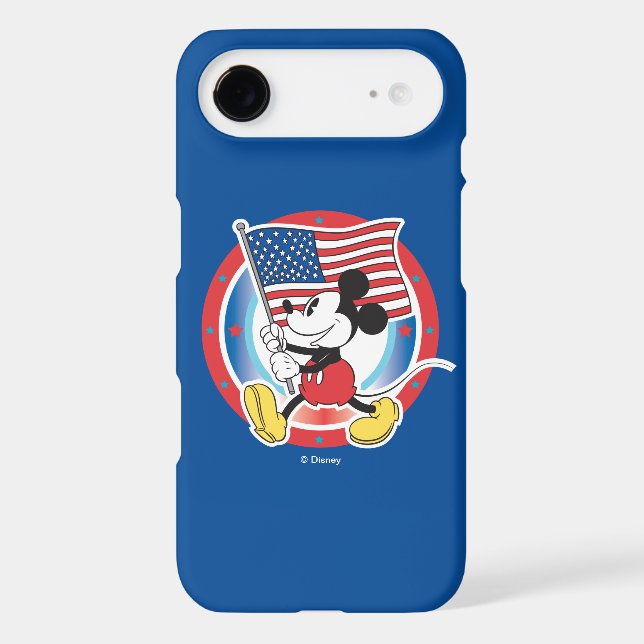 Patriotic Mickey Mouse Flag Design Case-Mate iPhone Case (Back)