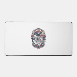 Patriotic Midwest Small Town Pride Vector Graphic  Desk Mat