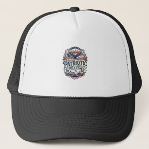 Patriotic Midwest Small Town Pride Vector Graphic  Trucker Hat