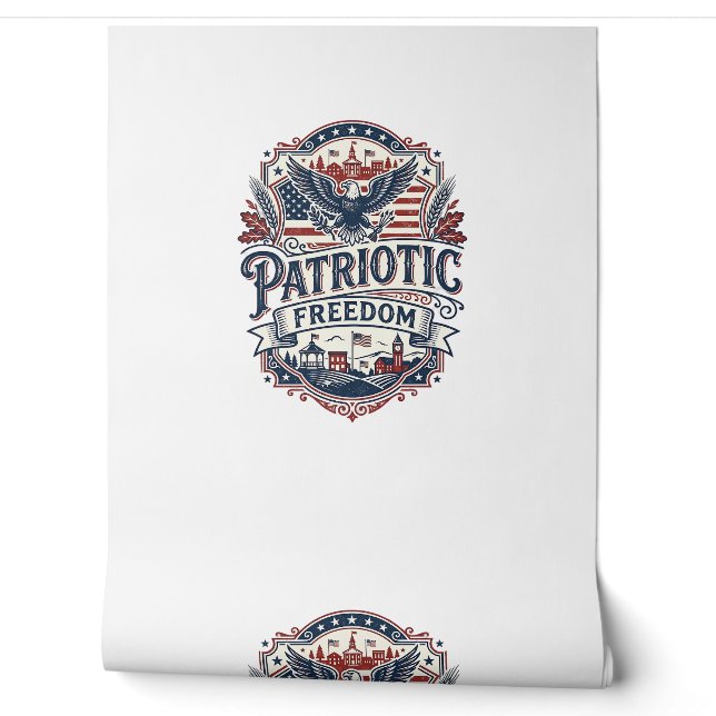Patriotic Midwest Small Town Pride Vector Graphic  Wallpaper (Unrolling)