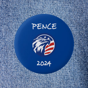 Patriotic Mike Pence 2024 Election Eagle Dark 2 Inch Round Button