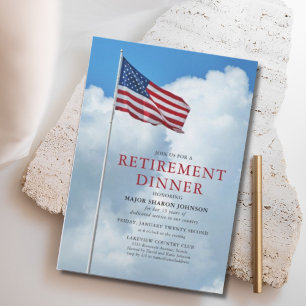 Patriotic Military Flag Retirement Invitation