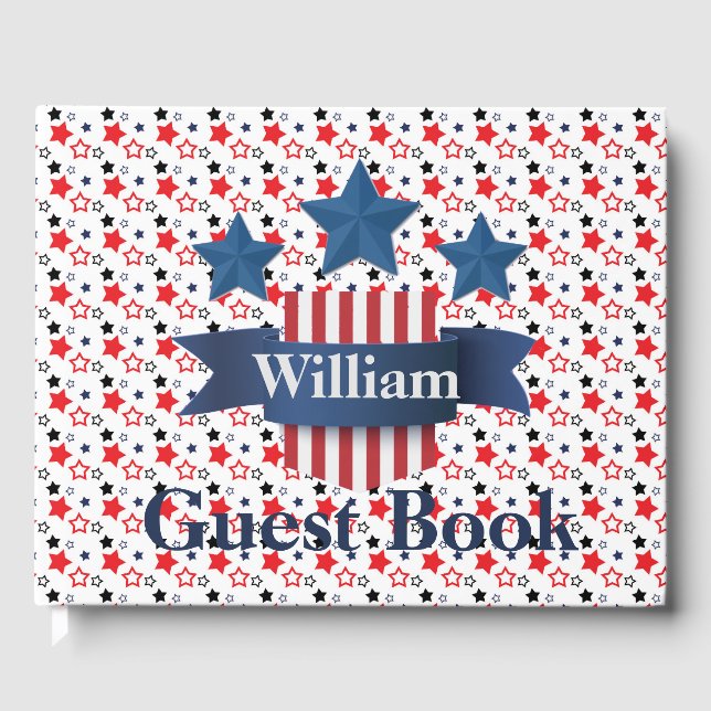 Patriotic Military Guest Book (Front)