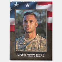 Patriotic Military Photo Magnet