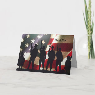 Patriotic Military Soldier Thank You Personalized Card