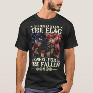 Patriotic Military Veteran American Flag Stand For T-Shirt
