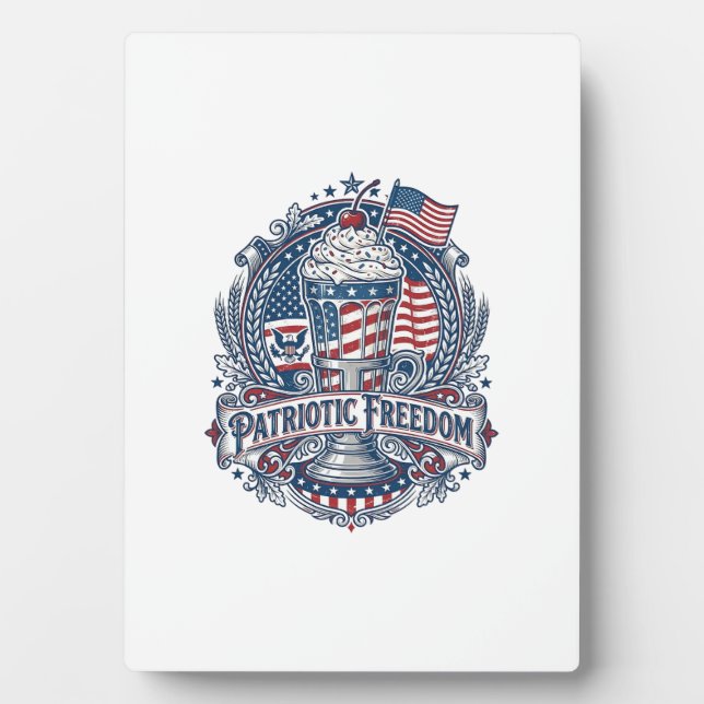 Patriotic Milkshake Americana Plaque (Front)
