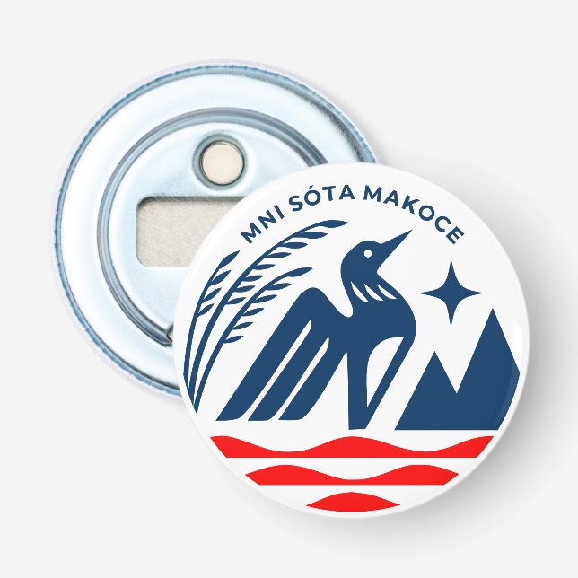 Patriotic Minnesota State Seal Bottle Opener (Front)