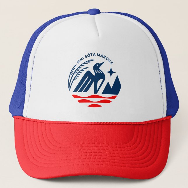 Patriotic Minnesota State Seal Trucker Hat (Front)