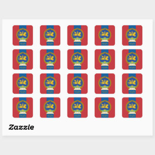 Patriotic Mongolia & Mongolian flag / sports Square Sticker