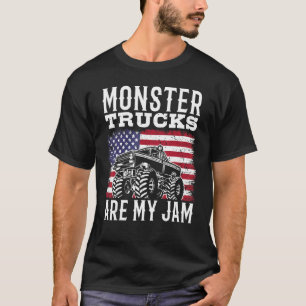 Patriotic Monster Truck Are My Jam Truck   america T-Shirt