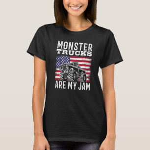 Patriotic Monster Truck Are My Jam Truck american T-Shirt