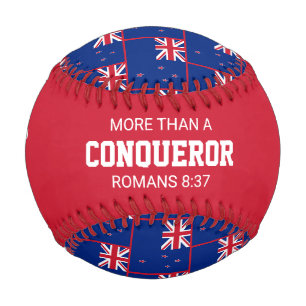 Patriotic MORE THAN CONQUEROR Custom NEW ZEALAND Baseball