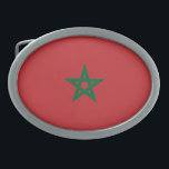 Patriotic Morocco Flag Belt Buckle<br><div class="desc">Patriotic flag of Morocco.</div>