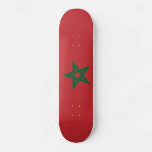 Patriotic Morocco Flag Skateboard