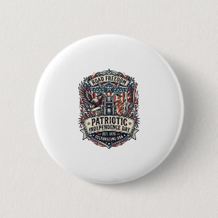 Patriotic Motor Patriot Biker Road Freedom Patriot 2 Inch Round Button