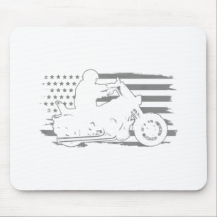 Patriotic Motorcycle Vintage American Flag Biker Mouse Pad
