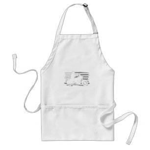 Patriotic Motorcycle Vintage American Flag Biker Standard Apron