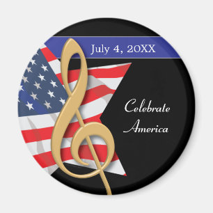 Patriotic Music Magnet