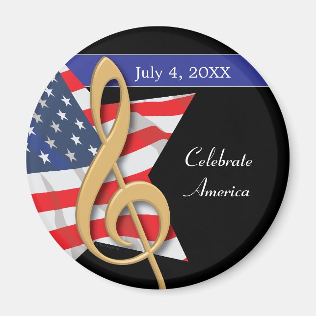 Patriotic Music Magnet (Front)