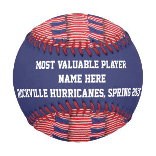 Patriotic MVP Player Award, American Flags Baseball