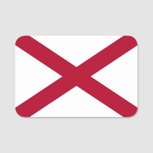 Patriotic name tag with flag of Alabama, USA