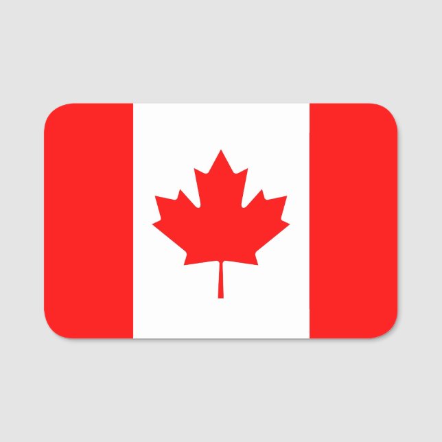 Patriotic name tag with flag of Canada (Front)