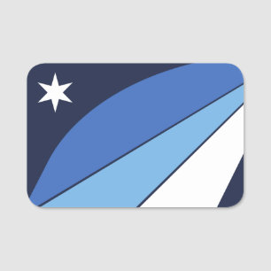 Patriotic name tag with flag of Columbia City