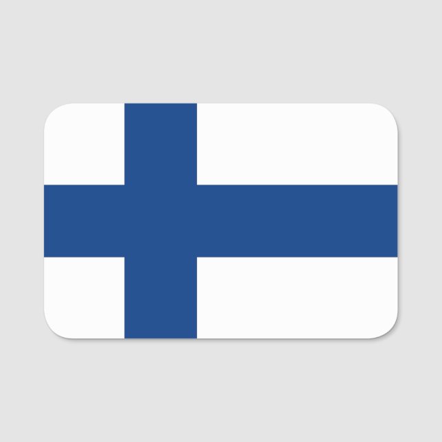 Patriotic name tag with flag of Finland (Front)