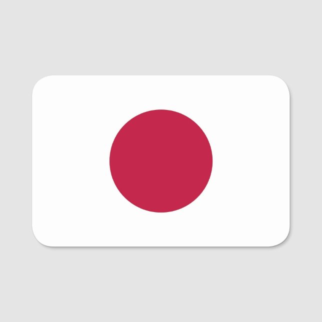 Patriotic name tag with flag of Japan (Front)