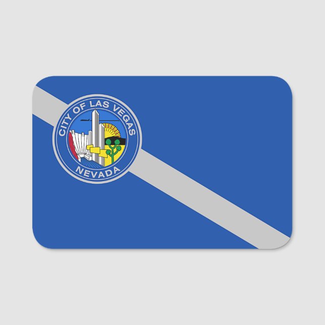 Patriotic name tag with flag of Las Vegas (Front)