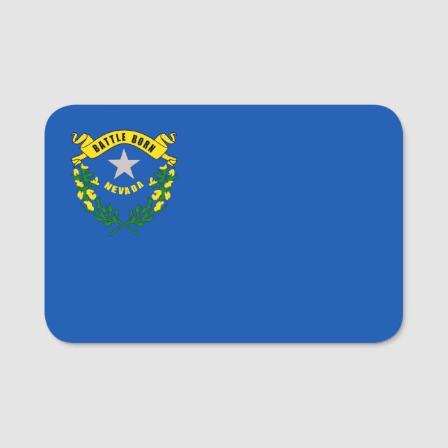 Patriotic name tag with flag of Nevada (Front)