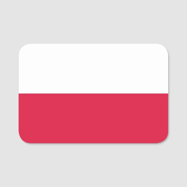 Patriotic name tag with flag of Poland (Front)