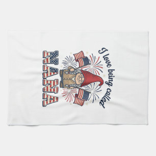 Patriotic Nana Gnome Vintage Grandmother Shirt Des Kitchen Towel