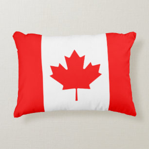 Patriotic National Flag of CANADA Accent Pillow