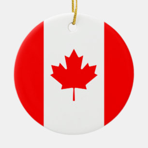Patriotic National Flag of CANADA Ceramic Ornament